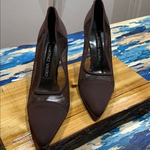 NWT Martinez Valero brown high heeled shoe 8.5.